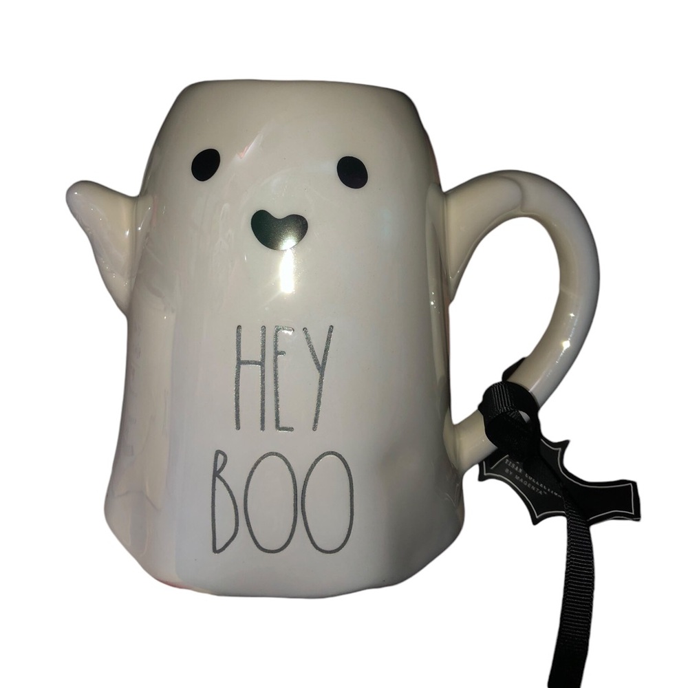 Rae Dunn HEY BOO iridescent mug